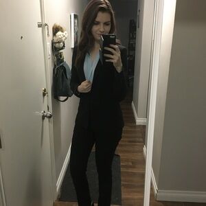 Banana Republic Black Blazer Tailored Suit Jacket and Pants